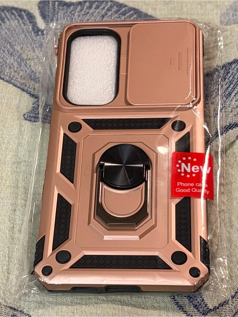 Samsung Galaxy S24 Plus Plus Rugged Case Rose Gold Ring Stand Camera Cover